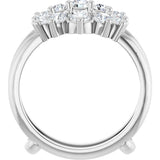 Platinum Round Lab-Grown Diamond Ring Guard – 2.2-3.5mm Stones - view 2