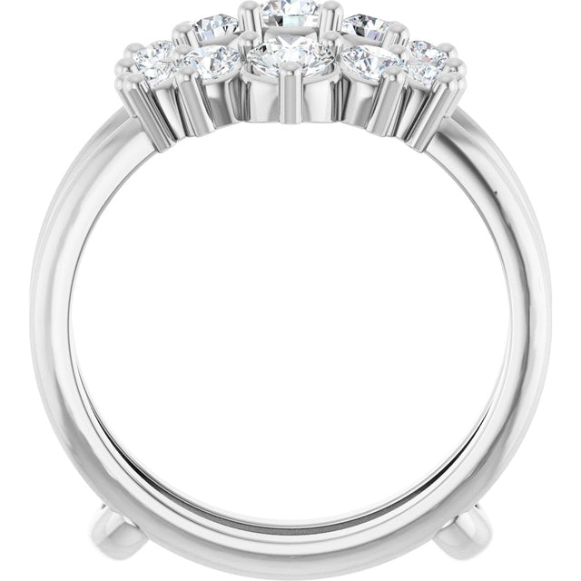 Platinum Round Lab-Grown Diamond Ring Guard – 2.2-3.5mm Stones - view 2