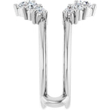 Platinum Round Natural Diamond Ring Guard – 2.2-3.5mm Stones - view 4