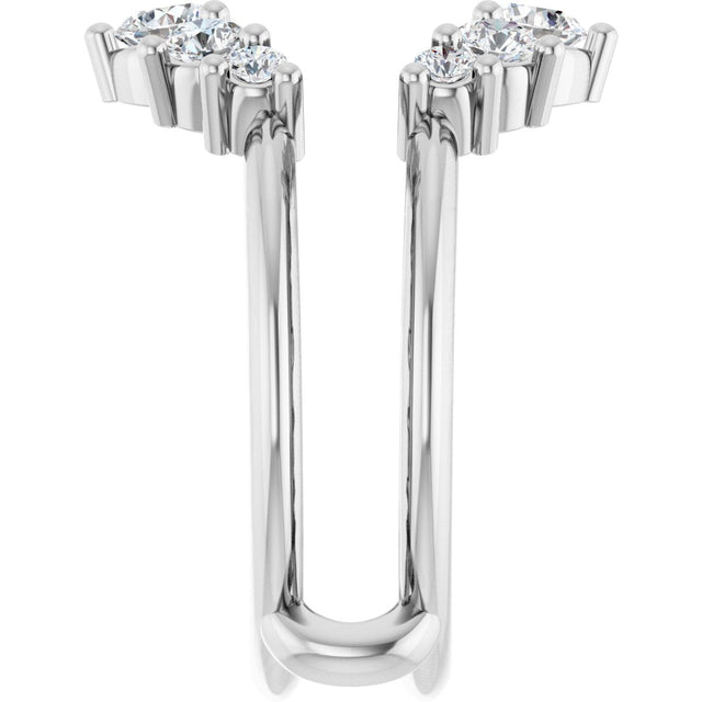 Platinum Round Lab-Grown Diamond Ring Guard – 2.2-3.5mm Stones - view 4