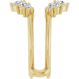 14K Gold Round Lab-Grown Diamond Ring Guard – 2.2-3.5mm Stones - Yellow Gold - view 4