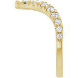 14K Gold Round Lab-Grown Diamond Contour Band - 1/2-5/8 CTW - Yellow Gold - view 9