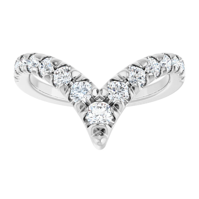 Platinum Round Lab-Grown Diamond Contour Band - 1/2-5/8 CTW - view 8