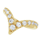 14K Gold Round Lab-Grown Diamond Contour Band - 1/2-5/8 CTW - Yellow Gold - view 10