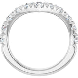 Platinum Round Natural Diamond V Contour Band – 1.3-3mm Stones - view 2