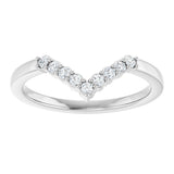 Platinum Round Lab-Grown Diamond Accented Contour Band - 1/8-1/2 CTW - view 8