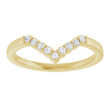 14K Gold Round Lab-Grown Diamond Accented Contour Band - 1/8-1/2 CTW - Yellow Gold - view 8