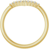 14K Gold Round Lab-Grown Diamond Accented Contour Band - 1/8-1/2 CTW - Yellow Gold - view 7