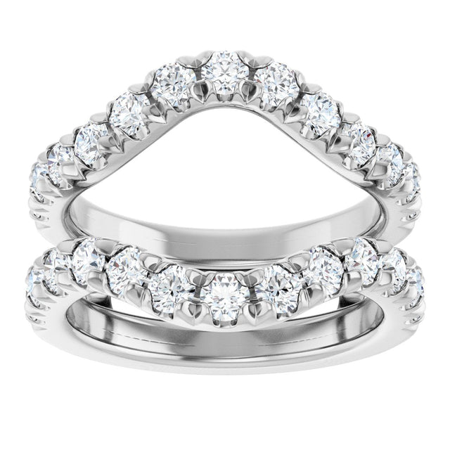 Platinum Round Lab-Grown Diamond Ring Guard - 1/2-1 1/2 CTW - view 8
