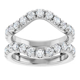 Platinum Round Natural Diamond Ring Guard - 1/2-1 1/2 CTW - view 8