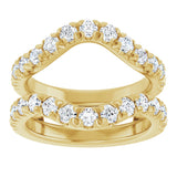 14K Gold Round Lab-Grown Diamond Ring Guard - 1/2-1 1/2 CTW - Yellow Gold - view 8