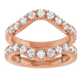 14K Gold Round Lab-Grown Diamond Ring Guard - 1/2-1 1/2 CTW - Rose Gold - view 8