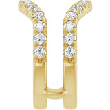 14K Gold Round Lab-Grown Diamond Ring Guard - 1/2-1 1/2 CTW - Yellow Gold - view 9