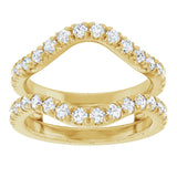14K Gold Round Lab-Grown Diamond Ring Guard - 1/2-1 1/2 CTW - Yellow Gold - view 8
