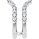 Platinum Round Lab-Grown Diamond Ring Guard - 1/2-1 1/2 CTW - view 9