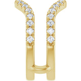14K Gold Round Lab-Grown Diamond Ring Guard - 1/2-1 1/2 CTW - Yellow Gold - view 9