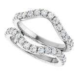 Platinum Round Natural Diamond Ring Guard - 1/2-1 1/2 CTW - view 10