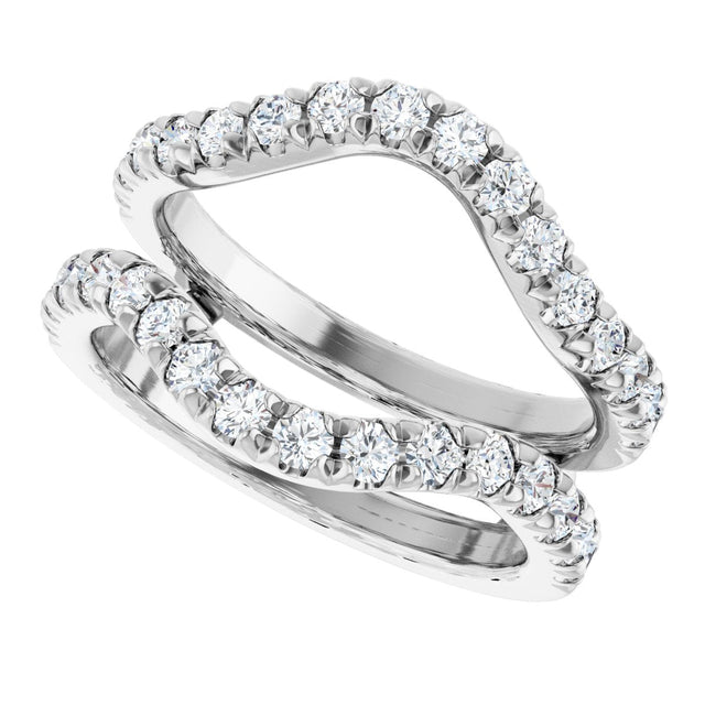 Platinum Round Lab-Grown Diamond Ring Guard - 1/2-1 1/2 CTW - view 10