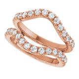 14K Gold Round Lab-Grown Diamond Ring Guard - 1/2-1 1/2 CTW - Rose Gold - view 10