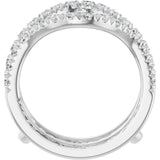 Platinum Round Lab-Grown Diamond Ring Guard - 1/2-1 1/2 CTW - view 7
