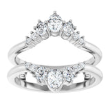 Platinum Oval Lab-Grown Diamond Ring Guard - 5/8 CTW - view 8
