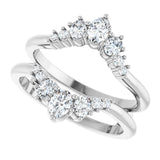 Platinum Oval Lab-Grown Diamond Ring Guard - 5/8 CTW - view 10
