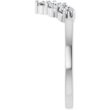 Platinum Round Lab-Grown Diamond Accented Contour Band - 1/8-1/2 CTW - view 9