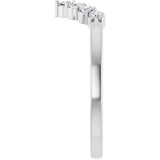 Platinum Round Lab-Grown Diamond Accented Contour Band - 1/8-1/2 CTW - view 9