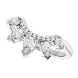 14K Gold Pear Natural Diamond Contour Band - 1/2 CTW (Style 127091) - White Gold - view 10