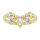 14K Gold Pear Lab-Grown Diamond Contour Band - 1/2 CTW (Style 127091) - Yellow Gold - view 8