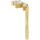 14K Gold Pear Natural Diamond Contour Band - 1/2 CTW (Style 127091) - Yellow Gold - view 9