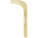 14K Gold Lab-Grown Diamond Contour Band – 1.2 mm Round - Yellow Gold - view 9