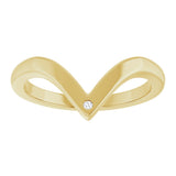 14K Gold Lab-Grown Diamond Contour Band – 1.2 mm Round - Yellow Gold - view 8