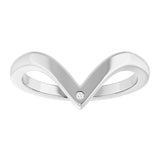 Platinum Lab-Grown Diamond Contour Band – 1.2 mm Round - view 8