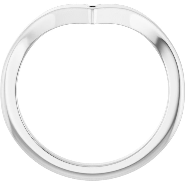 14K Gold Lab-Grown Diamond Contour Band – 1.2 mm Round - White Gold - view 7