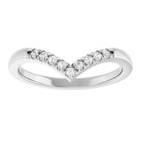 Platinum Round Natural Diamond Accented Contour Band - 1/10-1/4 CTW - view 8