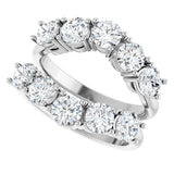 Platinum Round Lab-Grown Diamond Ring Guard - 1 1/5-2 1/2 CTW - view 10