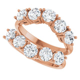 14K Gold Round Lab-Grown Diamond Ring Guard - 1 1/5-2 1/2 CTW - Rose Gold - view 10