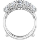 Platinum Round Lab-Grown Diamond Ring Guard - 1 1/5-2 1/2 CTW - view 7