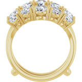 14K Gold Round Lab-Grown Diamond Ring Guard - 1 1/5-2 1/2 CTW - Yellow Gold - view 7