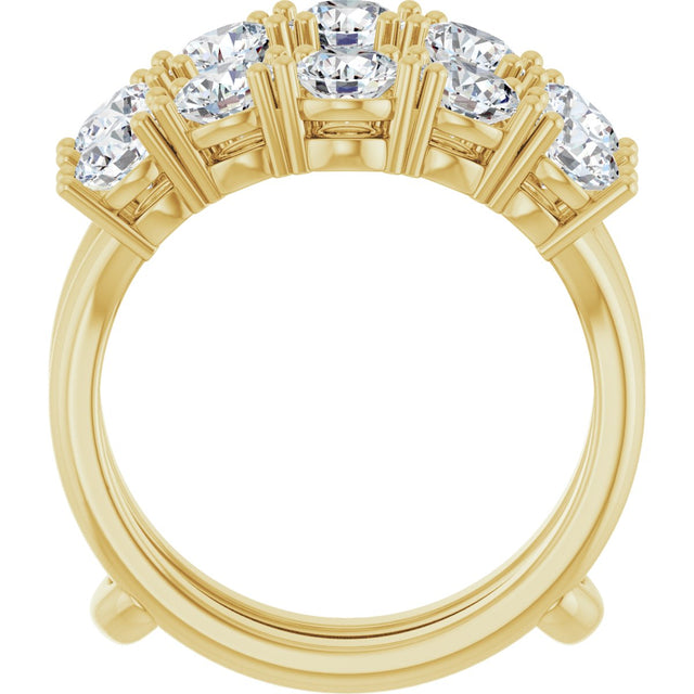 14K Gold Round Lab-Grown Diamond Ring Guard - 1 1/5-2 1/2 CTW - Yellow Gold - view 7