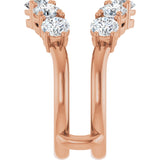 14K Gold Round Lab-Grown Diamond Ring Guard - 1 1/5-2 1/2 CTW - Rose Gold - view 9