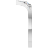 Platinum Straight Baguette Lab-Grown Diamond Contour Band - 1/6 CTW - view 9
