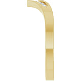 14K Gold Round Lab-Grown Diamond Accented Contour Band - 08 CTW - Yellow Gold - view 9