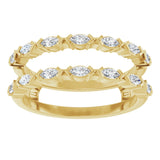 14K Gold Marquise Lab-Grown Diamond Accented Ring Guard - 3/8-7/8 CTW - Yellow Gold - view 8