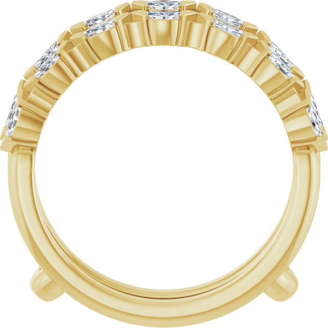 14K Gold Marquise Natural Diamond Accented Ring Guard - 1/2-1 CTW - Yellow Gold - view 7
