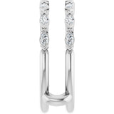14K Gold Marquise Lab-Grown Diamond Accented Ring Guard - 3/8-7/8 CTW - White Gold - view 9