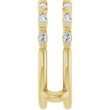 14K Gold Marquise Natural Diamond Accented Ring Guard - 1/2-1 CTW - Yellow Gold - view 9