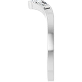 14K Gold Pear Natural Diamond Accented Contour Band - 1/4 CTW - White Gold - view 9