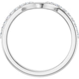 Platinum Round Natural Diamond Accented Contour Band - 1/5 CTW - view 7